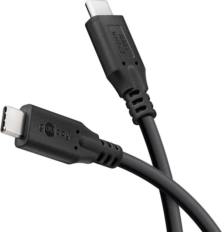 GOOBAY καλώδιο USB-C 74197, USB4, 100W, 20Gbps, 4K/60Hz, 2m, μαύρο — εικόνα 7