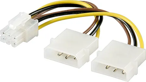 GOOBAY καλώδιο 2x molex 4pin σε 1x 6pin 51360, 0.15m