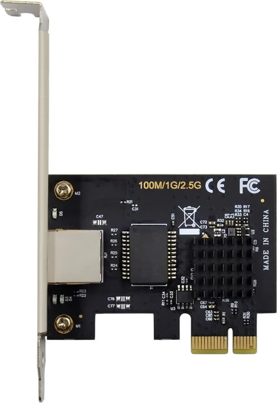 POWERTECH κάρτα επέκτασης PCIe σε RJ45 2.5G ST7266, RTL8125B — εικόνα 2