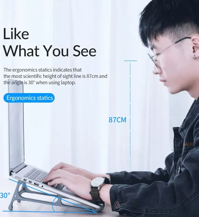 ORICO βάση για laptop MA15, 11-17.4", μεταλλική, γκρι — εικόνα 4
