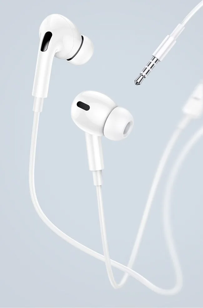 USAMS earphones με μικρόφωνο EP-41, 3.5mm σύνδεση, Φ10mm, 1.2m, λευκά — εικόνα 5