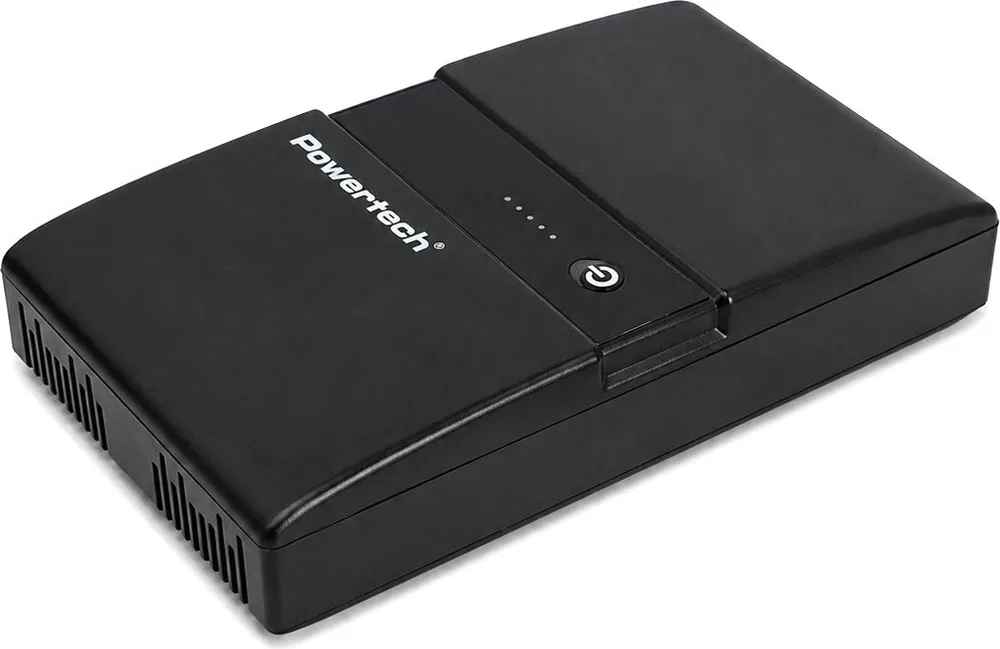 POWERTECH Mini DC UPS PT-1634, 36W, 20000mAh, 3x DC, Usb/usb-C, Poe/lan, μαύρο — εικόνα 3