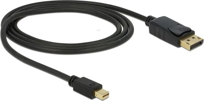 DELOCK καλώδιο mini DisplayPort σε DisplayPort 82698, 4K/60Hz, 21.6 Gbps, 1m, μαύρο — εικόνα 2