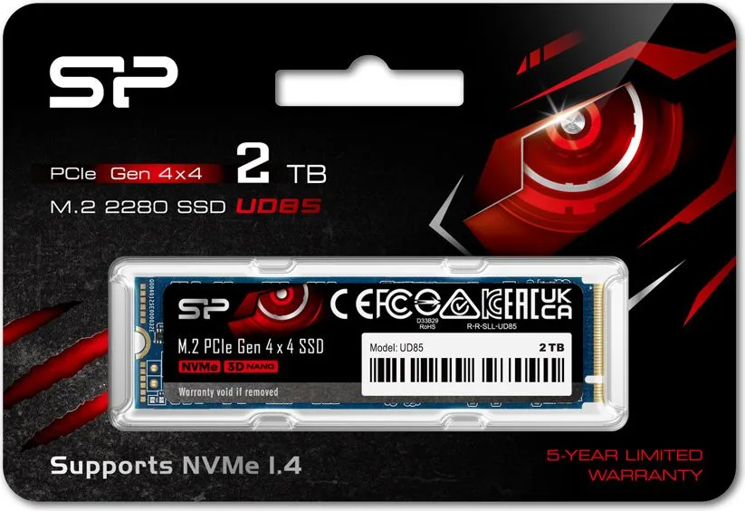 SILICON POWER SSD PCIe Gen4x4 M.2 2280 UD85, 2TB, 3.600-2.800MB/s — εικόνα 3