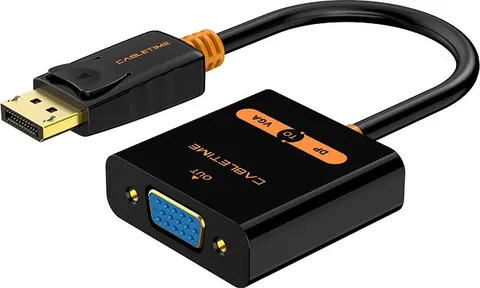 CABLETIME αντάπτορας DisplayPort σε VGA CT-AV586-03G, 1080p/60Hz, μαύρος