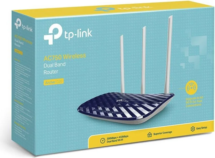 TP-LINK Router Archer C20, Wi-Fi 750Mbps AC750, Dual Band, Ver. 5.0 — εικόνα 3