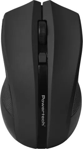 POWERTECH ασύρματο ποντίκι PT-1166, USB δέκτης, 1600DPI, μαύρο