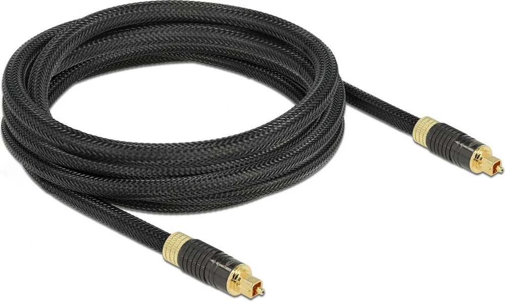 DELOCK καλώδιο ήχου Toslink 86594, gold plated, 3m, μαύρο — εικόνα 2