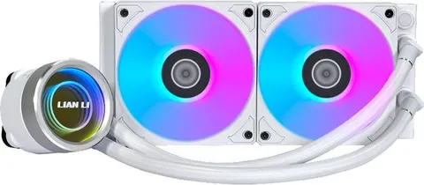 LIAN LI Galahad II Trinity 240 White - AIO GPU Liquid Cooler with ARGB Fans