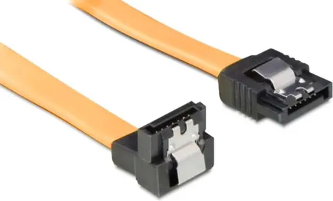 POWERTECH Καλώδιο SATA III 7pin σε 7pin 90° CAB-W026, Metal Clip, 0.35m