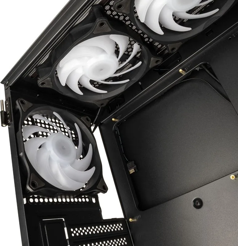 Kolink Observatory MX Glass ARGB Midi Tower Case - Black (with 5 ARGB fans - 2x140mm & 3x120mm) — εικόνα 3