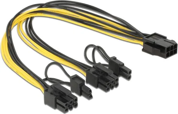 POWERTECH καλώδιο PCIe 6pin σε 2x 8pin CAB-W044, 30cm — εικόνα 2