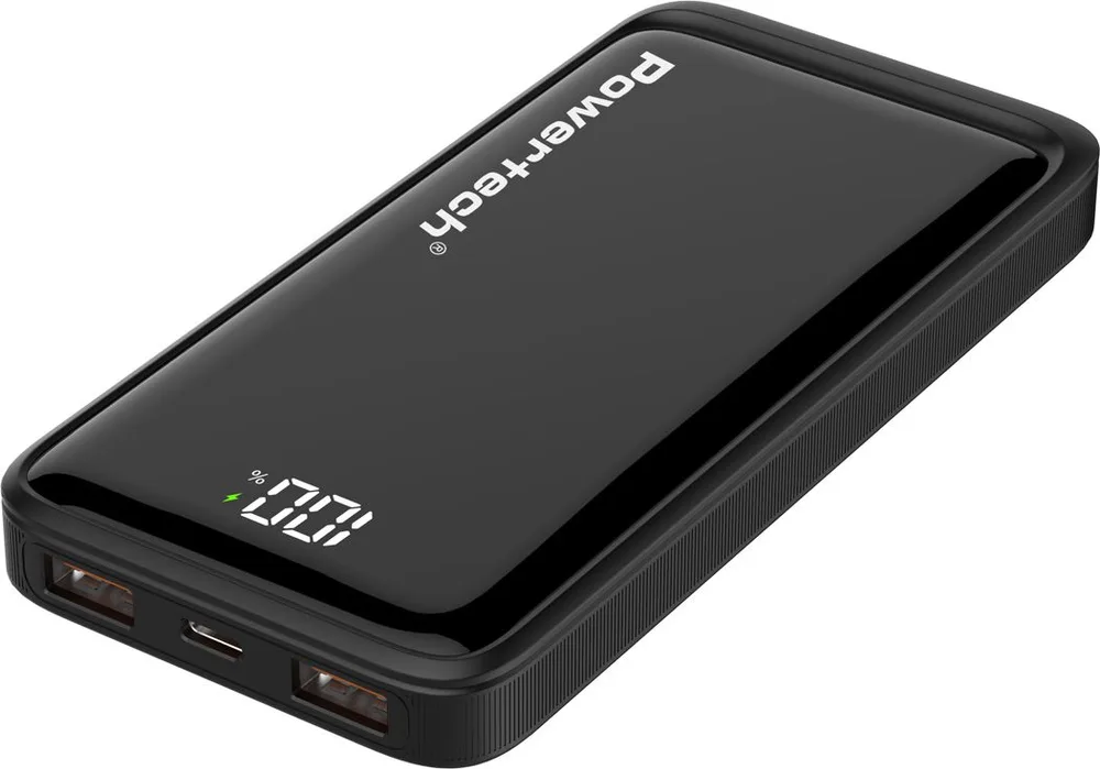 POWERTECH power bank PT-1326 με οθόνη, 10000mAh, 22.5W, μαύρο — εικόνα 2