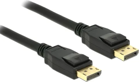 DELOCK καλώδιο DisplayPort 1.2 83807, 4K/60Hz, 21.6 Gbps, 3m, μαύρο