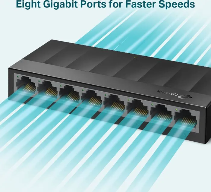 TP-LINK desktop switch LiteWave LS1008G, 8-port 10/100/1000Mbps, V4.40 — εικόνα 4