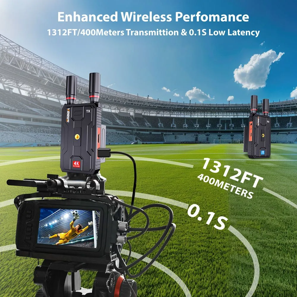 VRRIIS HDMI σύστημα ασύρματης μετάδοσης βίντεο WL097 Pro, 4K, 2.4/5GHz, έως 400m — εικόνα 6