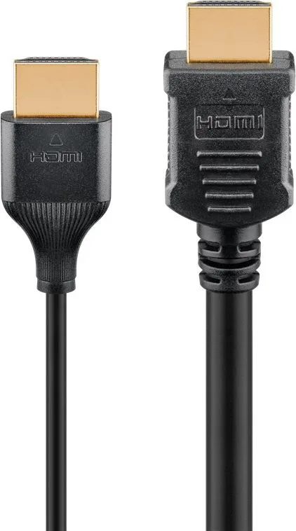 GOOBAY καλώδιο HDMI 75297 με Ethernet, slim, 8K/60Hz, 48 Gbps, 0.5m, μαύρο — εικόνα 3
