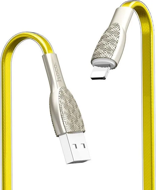 HOCO U52 Bright καλώδιο φόρτισης Lightning, χρυσό — εικόνα 4