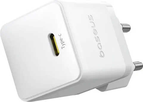 BASEUS Palm φορτιστής ΓΡΗΓΟΡΗΣ φόρτισης, 1 θύρα, ΠΕΡΙΛΑΜΒΑΝΕΙ καλώδιο Type-C ΣΕ Lightning, 20W, ΛΕΥΚΟΣ