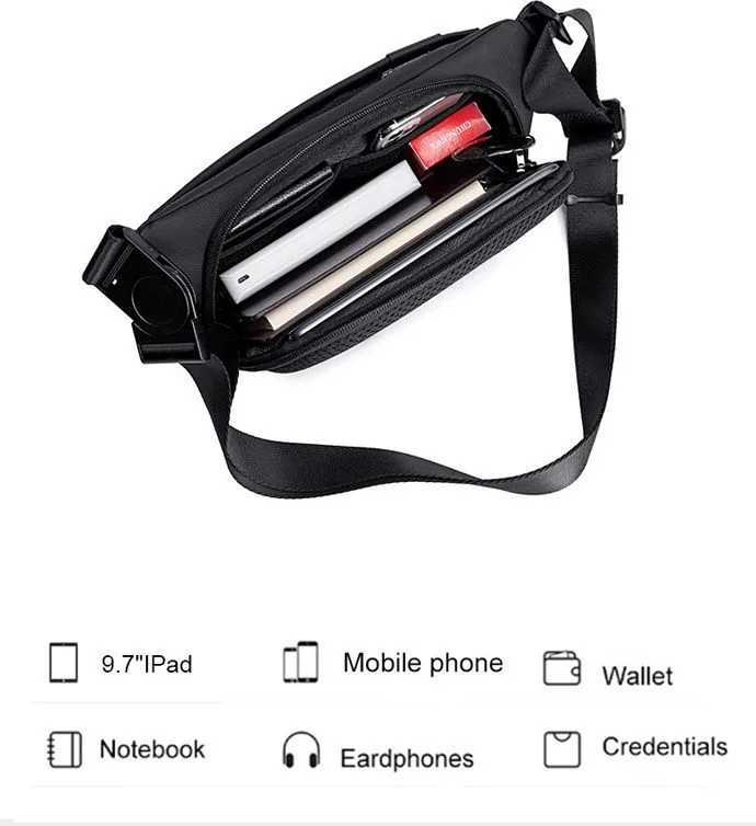 ARCTIC HUNTER τσάντα μέσης Y00569 με θήκη tablet, 3.5L, γκρι — εικόνα 2