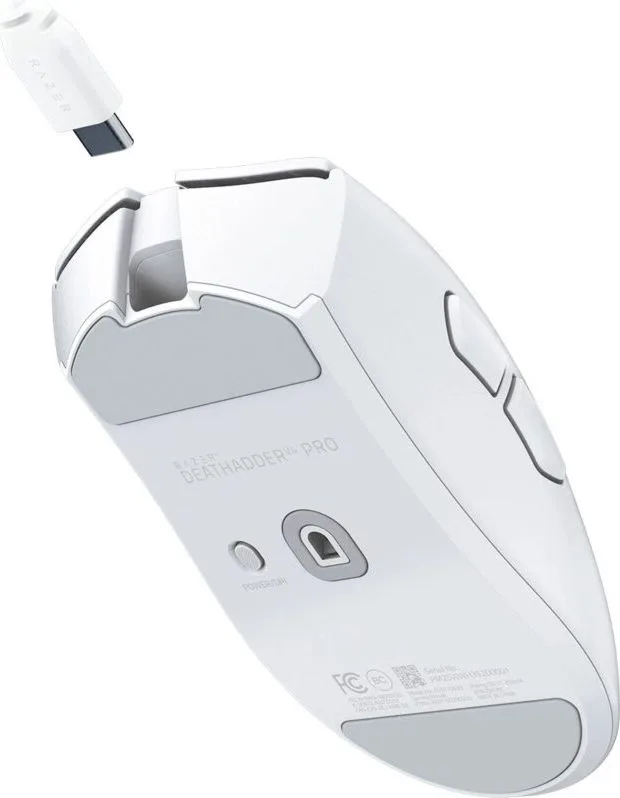 Razer DEATHADDER V4 PRO WHITE - 57g Wireless Gaming Mouse - Ergonomic - 120 Hours Battery - 45K DPI — εικόνα 4
