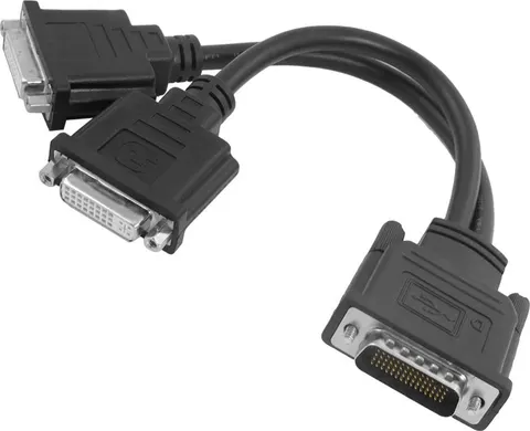 POWERTECH αντάπτορας DMS-59 σε 2x DVI CAB-DMS59DVI, 0.25m, μαύρος