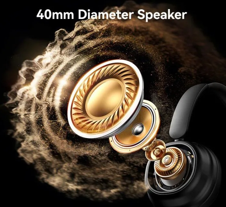 USAMS headphones SR01, ασύρματα, ANC, Φ40mm, 350mAh, μαύρα — εικόνα 3