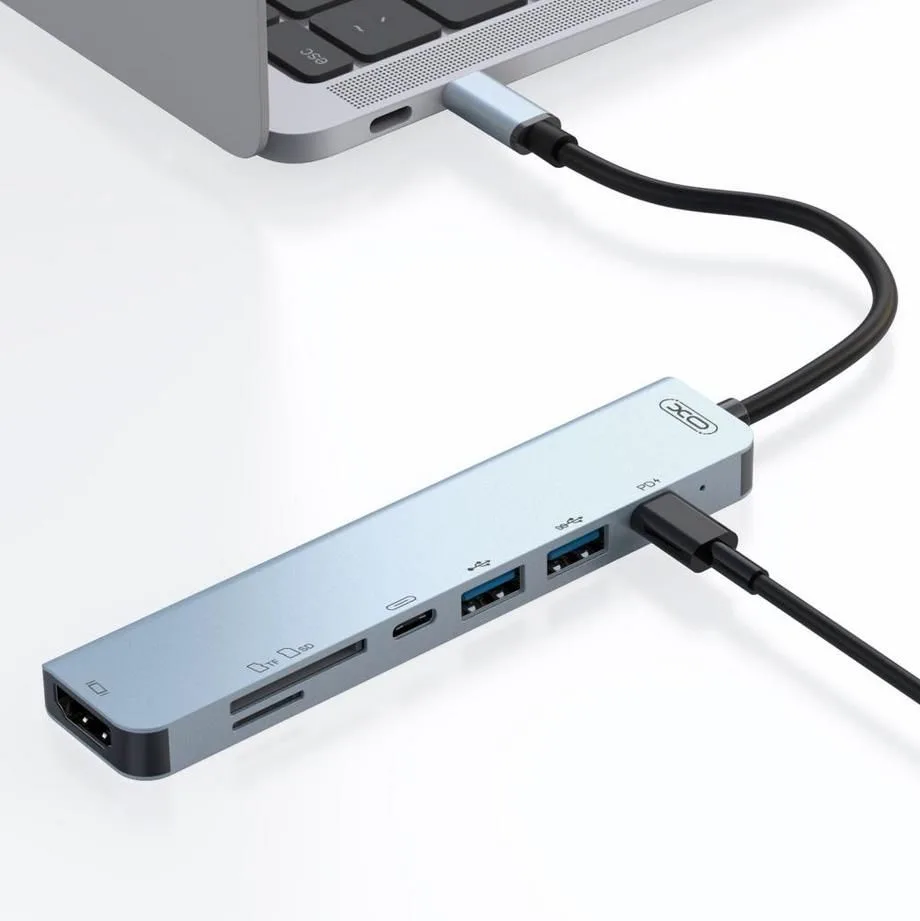 XO HUB008 7 in 1 USB-C Docking Station με HDMI 4K + PD — εικόνα 4