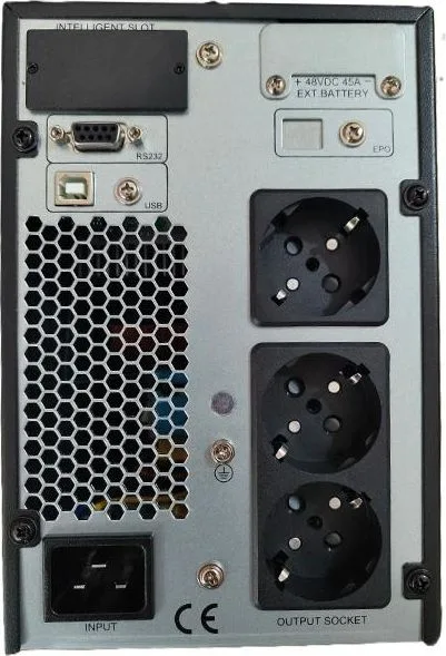 NG ON-Line UPS 2000VA, PF 0.98, 3 Schuko, 4 x 12V9A, USB, RS232, RJ45, οθόνη — εικόνα 2