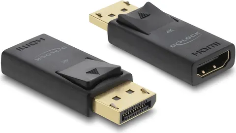 DELOCK αντάπτορας DisplayPort σε HDMI 61086, 4K/60Hz, active, μαύρος