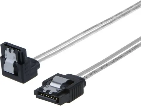 POWERTECH Καλώδιο SATA III 7pin σε 7pin 90° CAB-W033, flat, 0.5m