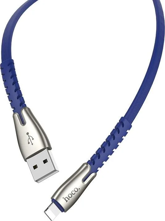 HOCO U58 Core ΜΕΤΑΛΛΙΚΟ καλώδιο Lightning φόρτισης & Data 1.2m, μπλε — εικόνα 2