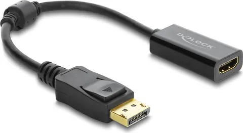 DELOCK αντάπτορας DisplayPort σε HDMI 63006, 4K/60Hz, active, μαύρος