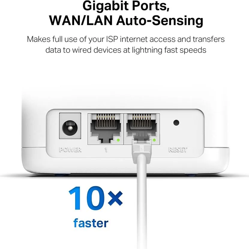 MERCUSYS Mesh Wi-Fi System Halo H30G, 1.3Gbps Dual Band, 2τμχ, Ver. 1.0 — εικόνα 3