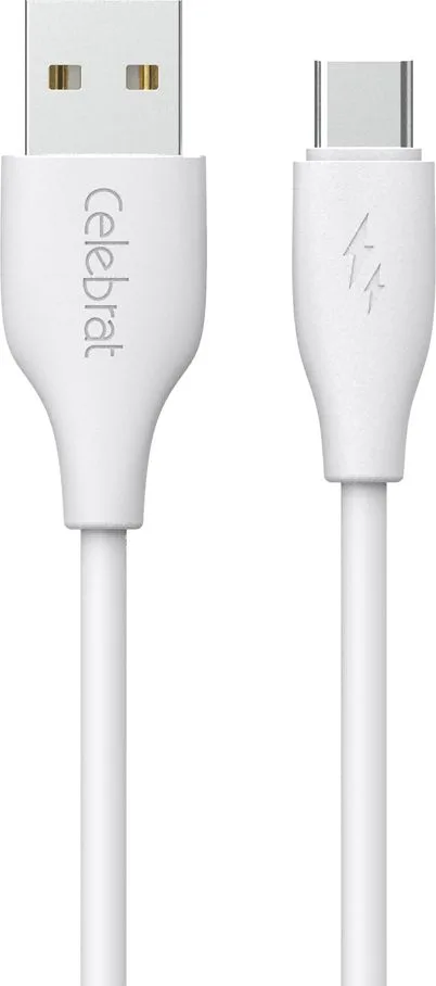 CELEBRAT καλώδιο USB-C σε USB CB-31A, 3A, 480Mbps, 1m, λευκό — εικόνα 3