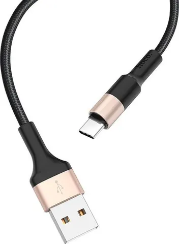 HOCO X26 καλώδιο Type-C φόρτισης & Data 1m, Black - Gold