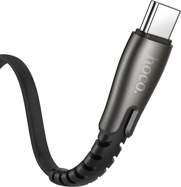 HOCO U58 Core ΜΕΤΑΛΛΙΚΟ καλώδιο Type C φόρτισης & Data 1.2m, μαύρο — εικόνα 2