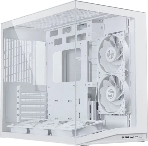 LIAN LI O11D Mini V2 Flow White - ATX PC Gaming Case - 5x Fans - Improved Airflow - GPU Support Brac