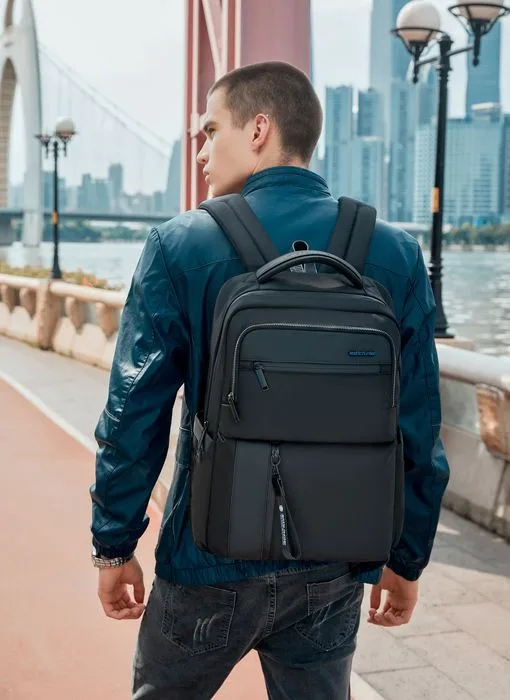 ARCTIC HUNTER τσάντα πλάτης B00477 με θήκη laptop 15.6", 18L, μαύρη — εικόνα 5