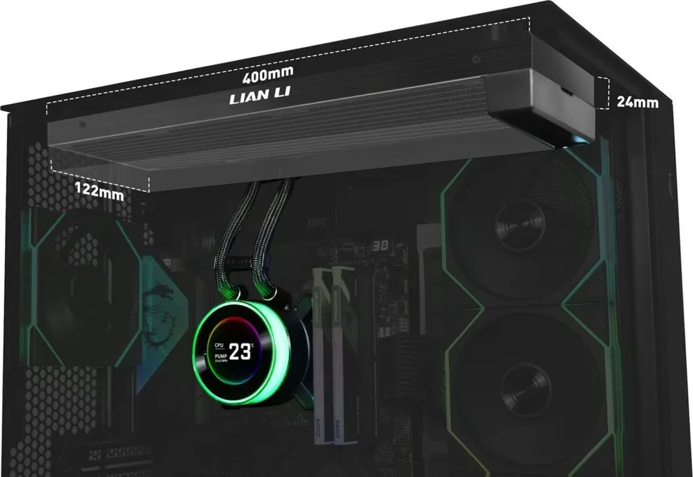 LIAN LI HydroShift II LCD-C 360 No Fans Black - AIO CPU Liquid Cooler — εικόνα 3