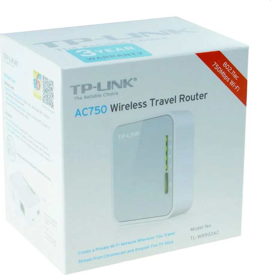 TP-LINK Wireless Travel Router TL-WR902AC, 750Mbps AC750, Ver. 1.0 — εικόνα 5
