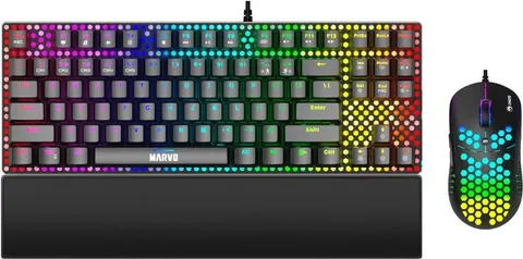 MARVO CM373 Gaming SET, μηχανικό Πληκτρολογιο+ποντικι