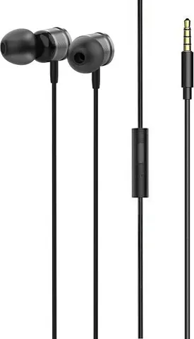 LDNIO earphones με μικρόφωνο HP04, 3.5mm σύνδεση, Φ10mm, 1.2m, γκρι