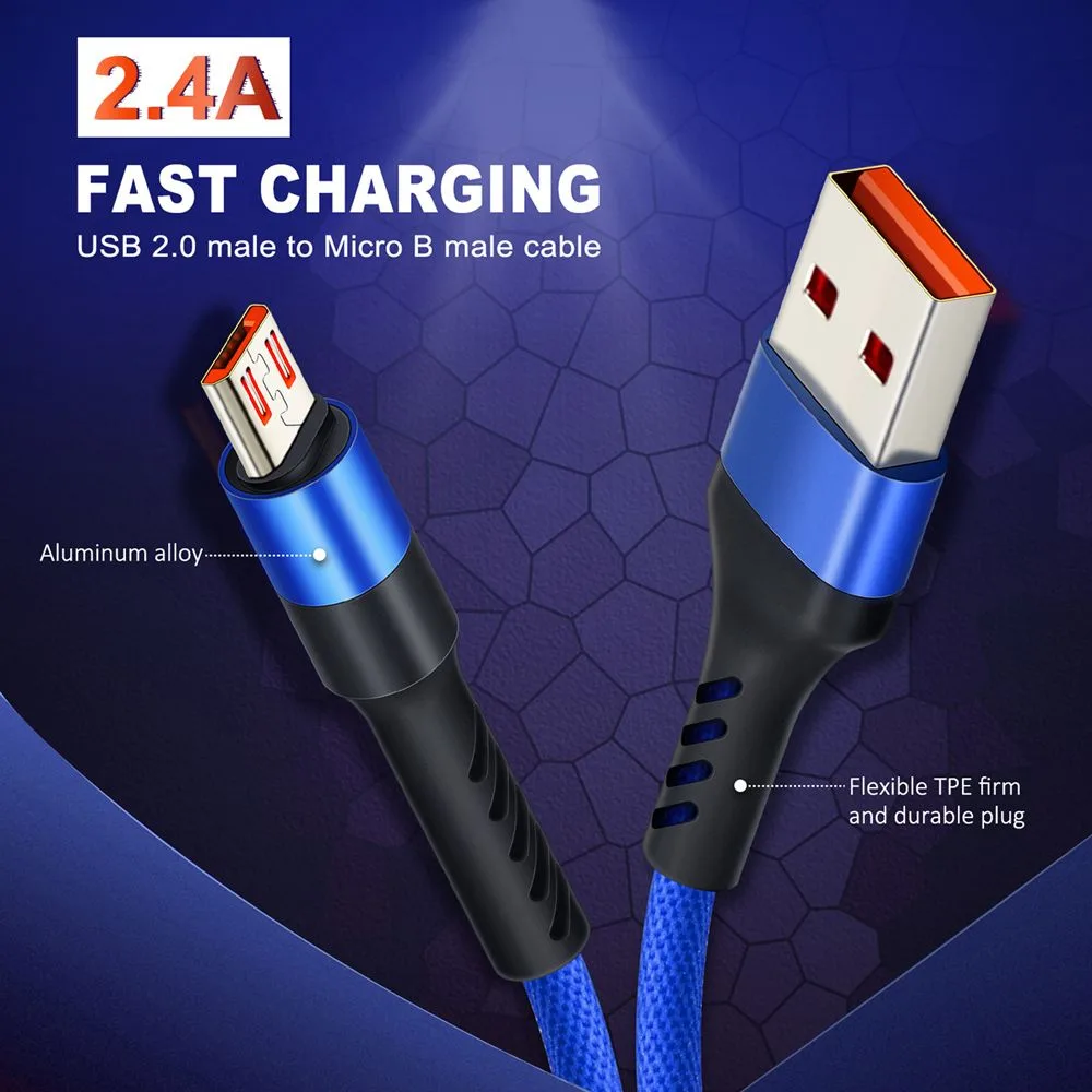 CABLETIME καλώδιο micro USB σε USB CT-C165-P05, 2.4A, 480Mbps, 1m, κόκκινο — εικόνα 2
