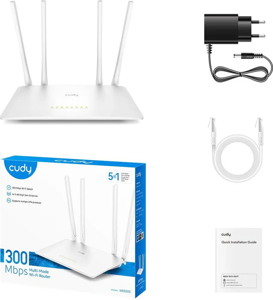 Cudy WR300S N300 WiFi Router — εικόνα 4