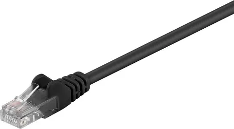 GOOBAY καλώδιο δικτύου 68703, CAT 5e U/UTP, CCA, PVC, 0.25m, μαύρο