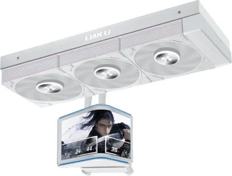 LIAN LI HydroShift II OLED Curved 360P28 - 360mm AIO Water Cooling - 6.67" 2Κ Display - White