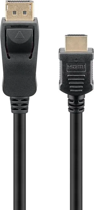 GOOBAY καλώδιο DisplayPort σε HDMI 64838, 4K/30Hz, 5m, μαύρο — εικόνα 2