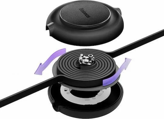BASEUS Bright Mirror 2 Series, 3 ΣΕ 1, Retractable, Type-C + Micro USB + Lightning, 3.5A, 1.1M, μαύρο — εικόνα 2