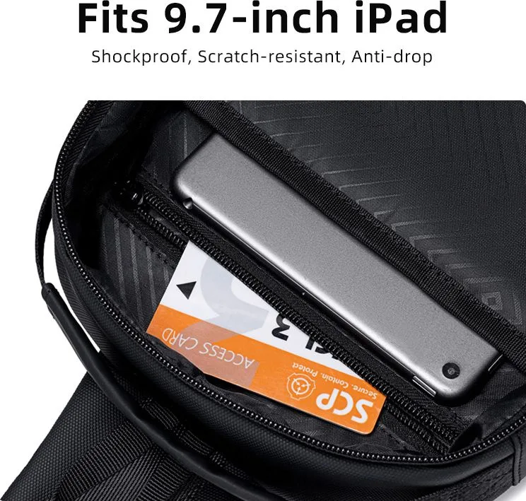 GOLDEN WOLF τσάντα Crossbody GXB00725, 4L, μαύρη — εικόνα 4